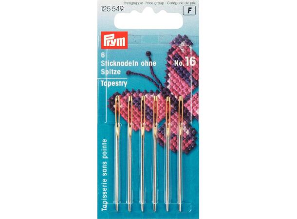 Broderinåler med rund spiss